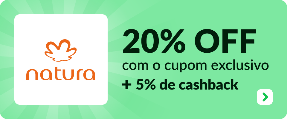 20% OFF com o cupom exclusivo