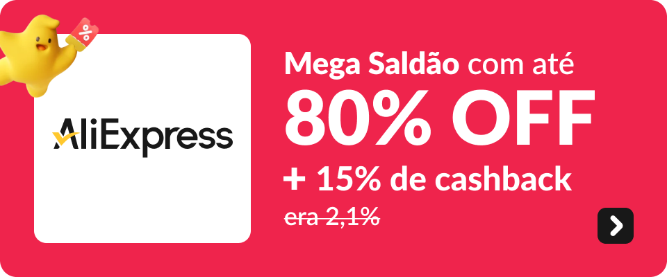 Mega Saldão com até 80% OFF