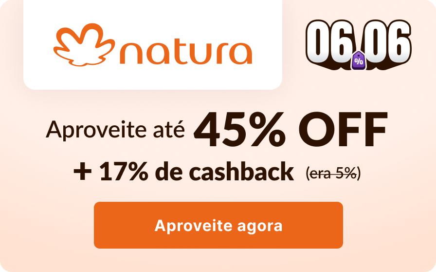 Aproveite até 45% OFF