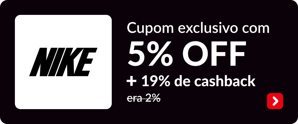 Cupom exclusivo com 5% OFF