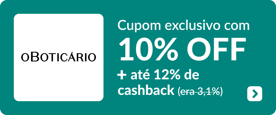 Cupom exclusivo garante 10% OFF