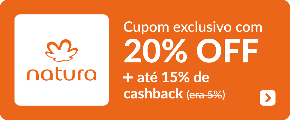 Cupom exclusivo com 20% OFF