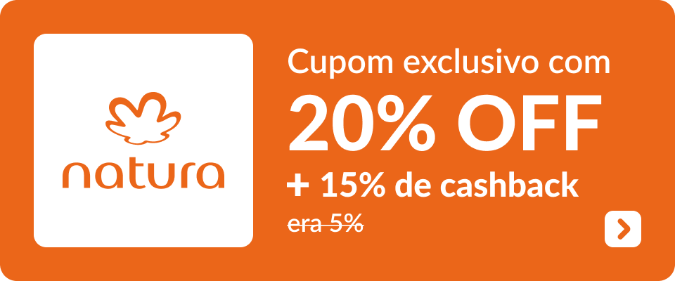 Cupom exclusivo com 20% OFF