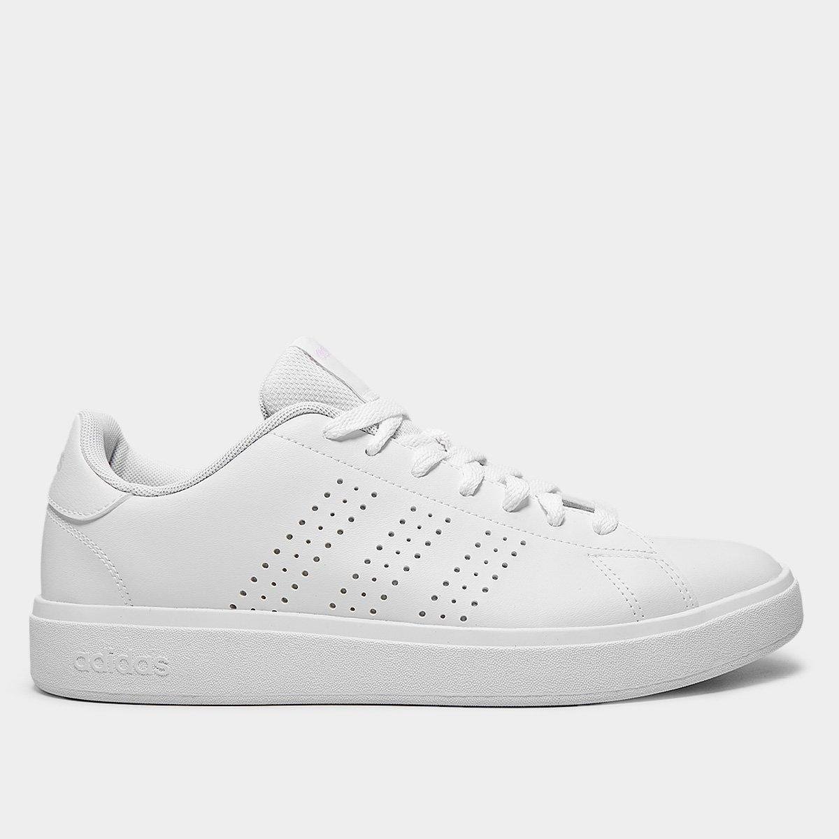 Tênis Adidas Advantage Base 2.0 Feminino - Branco+Rosa