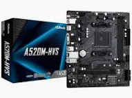 Placa-Mãe ASRock A520M-HVS, AMD AM4, Micro ATX, DDR4, Preto - 90-MXBE60-A0UAYZ